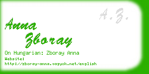 anna zboray business card